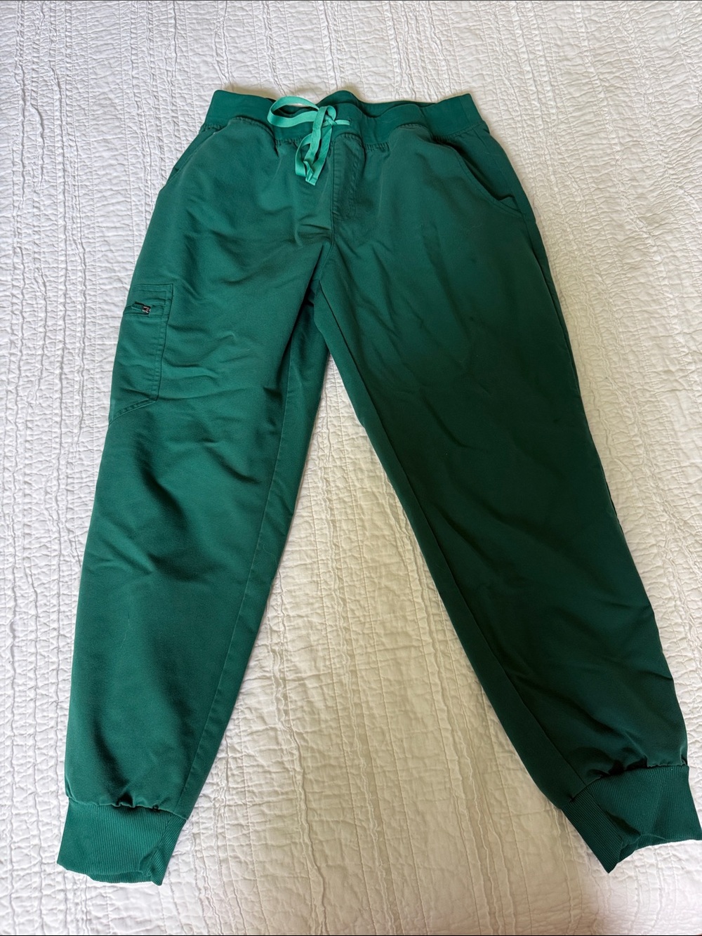 Figs FOREST Green LARGE LG Drawstring Cargo Joggers